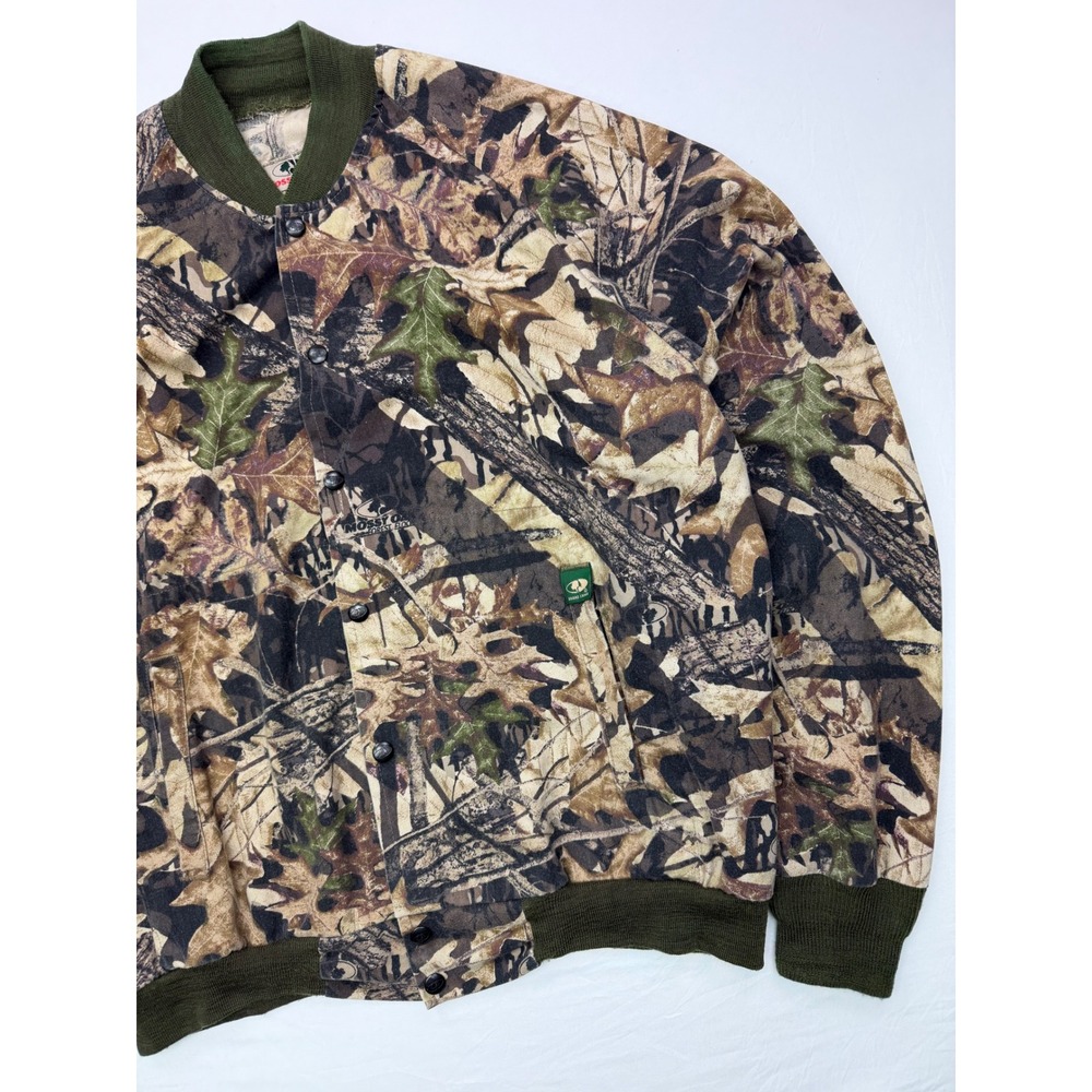 Vintage Mossy Oak Bomber Jacket Forest Floor Camo 2XL‎  Made in USA Camouflage